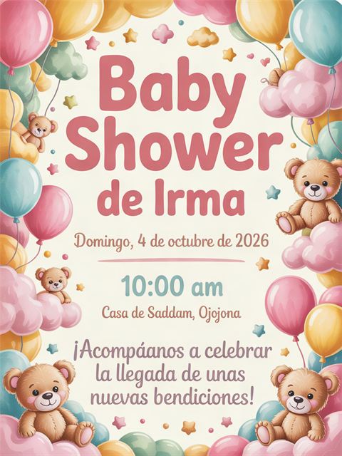 Baby shower con ositos
