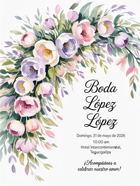 Boda en acuarela