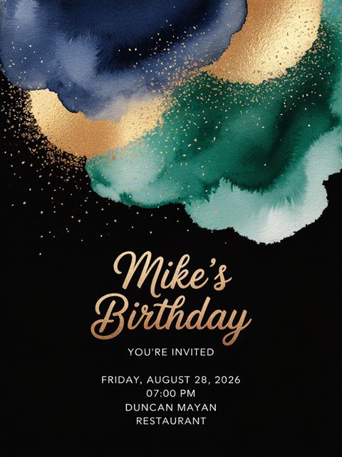 Cumple en acuarela