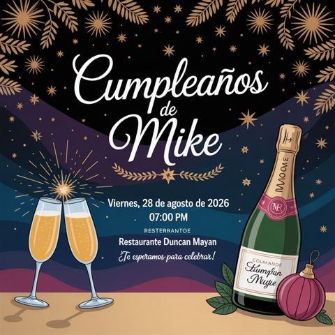 Cumple con brindis
