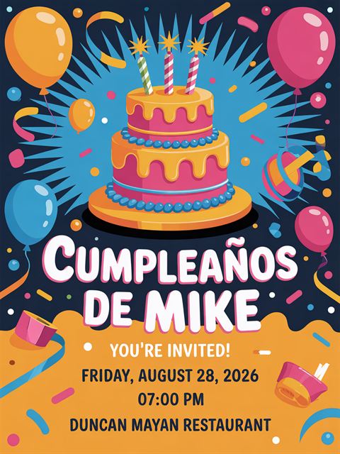 Cumple con pastel